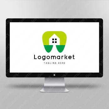 歯と家と道のロゴ