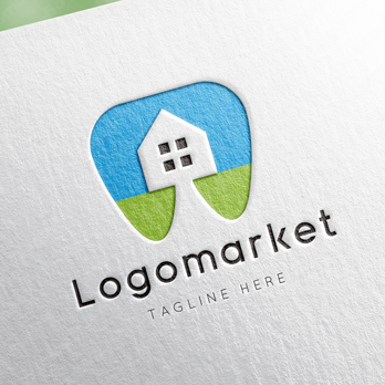 歯と家と道のロゴ