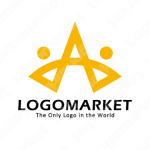 人と協働とアーチのロゴ