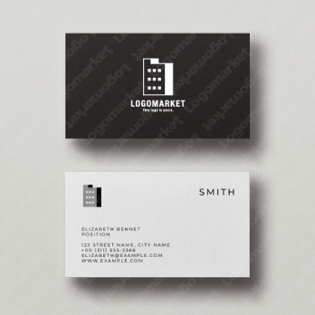 物件と自と建物のロゴ