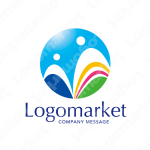 コミュニケーションとMと虹のロゴ