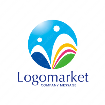 コミュニケーションとMと虹のロゴ