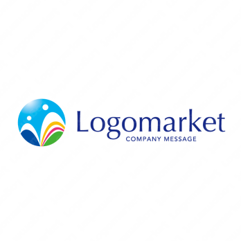 コミュニケーションとMと虹のロゴ