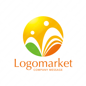 コミュニケーションとMと虹のロゴ