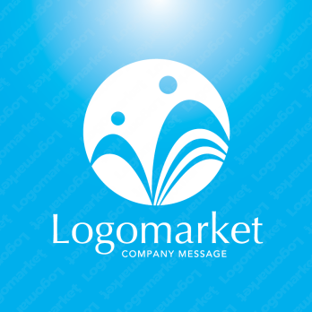 コミュニケーションとMと虹のロゴ