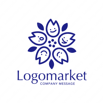 桜とコミュニケーションと親しみやすいのロゴ