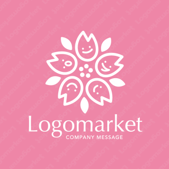 桜とコミュニケーションと親しみやすいのロゴ