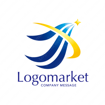 TとJと鳥のロゴ