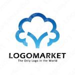 樹木とクラウドと安心のロゴ