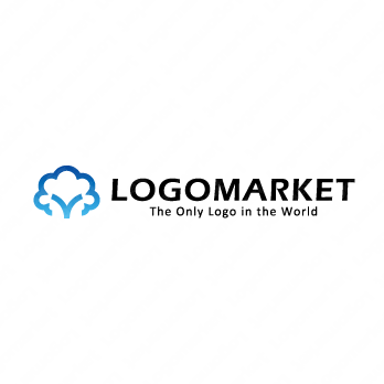 樹木とクラウドと安心のロゴ