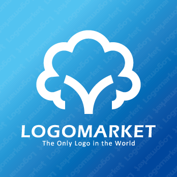 樹木とクラウドと安心のロゴ