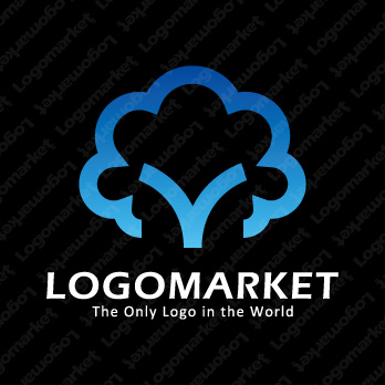 樹木とクラウドと安心のロゴ