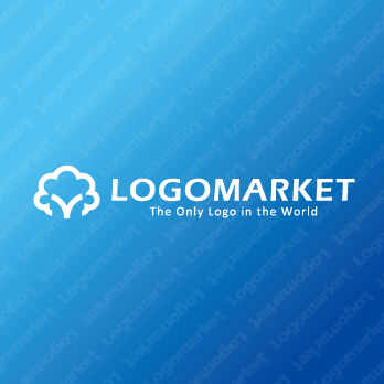 樹木とクラウドと安心のロゴ