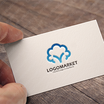 樹木とクラウドと安心のロゴ