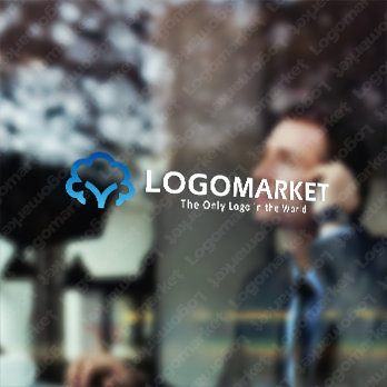 樹木とクラウドと安心のロゴ