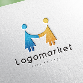 HとMと人のロゴ