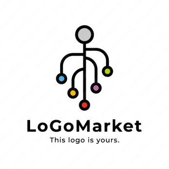 フローと戦略と解決のロゴ