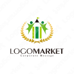 鉛筆と人と成績アップのロゴ