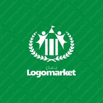 鉛筆と人と成績アップのロゴ