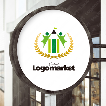 鉛筆と人と成績アップのロゴ