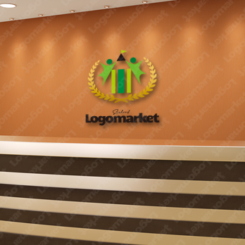 鉛筆と人と成績アップのロゴ