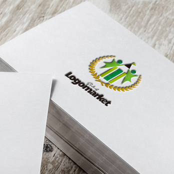 鉛筆と人と成績アップのロゴ