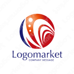 Nと発展と成長のロゴ