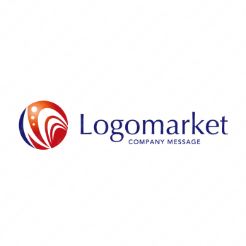 Nと発展と成長のロゴ