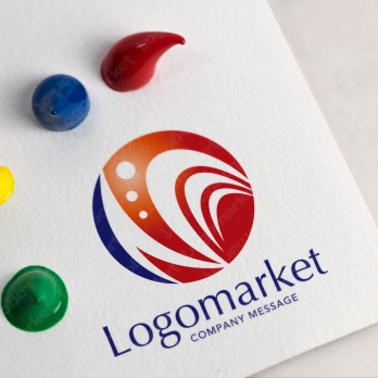 Nと発展と成長のロゴ