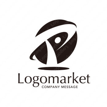 Pと拡大と成長のロゴ