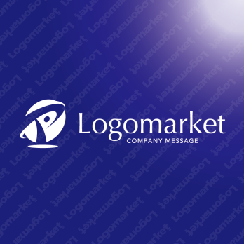 Pと拡大と成長のロゴ