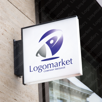 Pと拡大と成長のロゴ