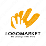 手とハイタッチとふれあいのロゴ