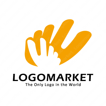 手とハイタッチとふれあいのロゴ