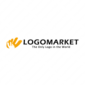 手とハイタッチとふれあいのロゴ