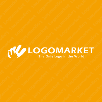 手とハイタッチとふれあいのロゴ