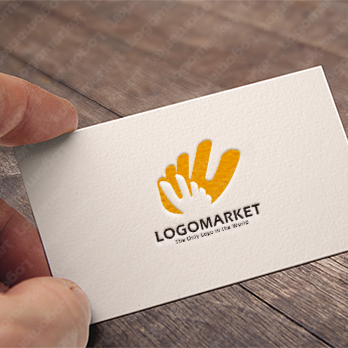 手とハイタッチとふれあいのロゴ