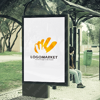 手とハイタッチとふれあいのロゴ