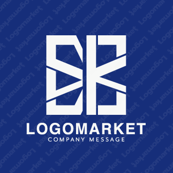 SとKと正方形のロゴ