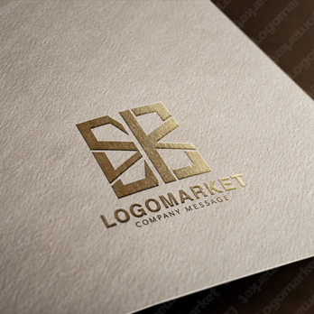 SとKと正方形のロゴ