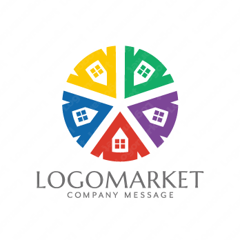 家とアスタリスクと繋がりのロゴ