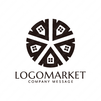 家とアスタリスクと繋がりのロゴ