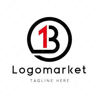 Bと1とナンバーワンのロゴ