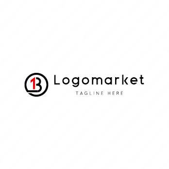 Bと1とナンバーワンのロゴ