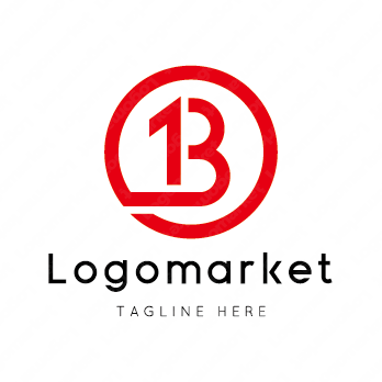 Bと1とナンバーワンのロゴ