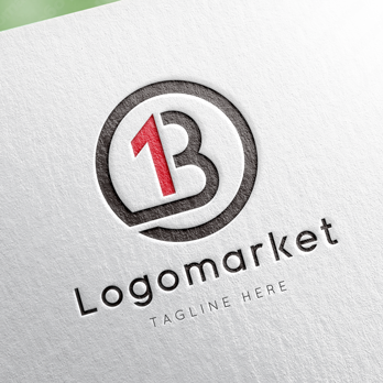 Bと1とナンバーワンのロゴ