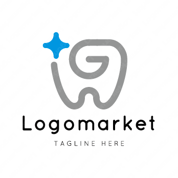 Gとgと歯のロゴ