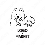 犬と手描きとナチュラル　犬のロゴ