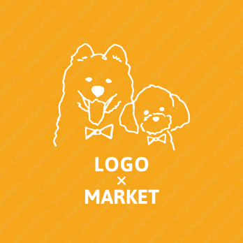 犬と手描きとナチュラル　犬のロゴ