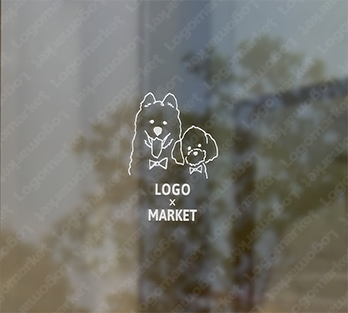 犬と手描きとナチュラル　犬のロゴ